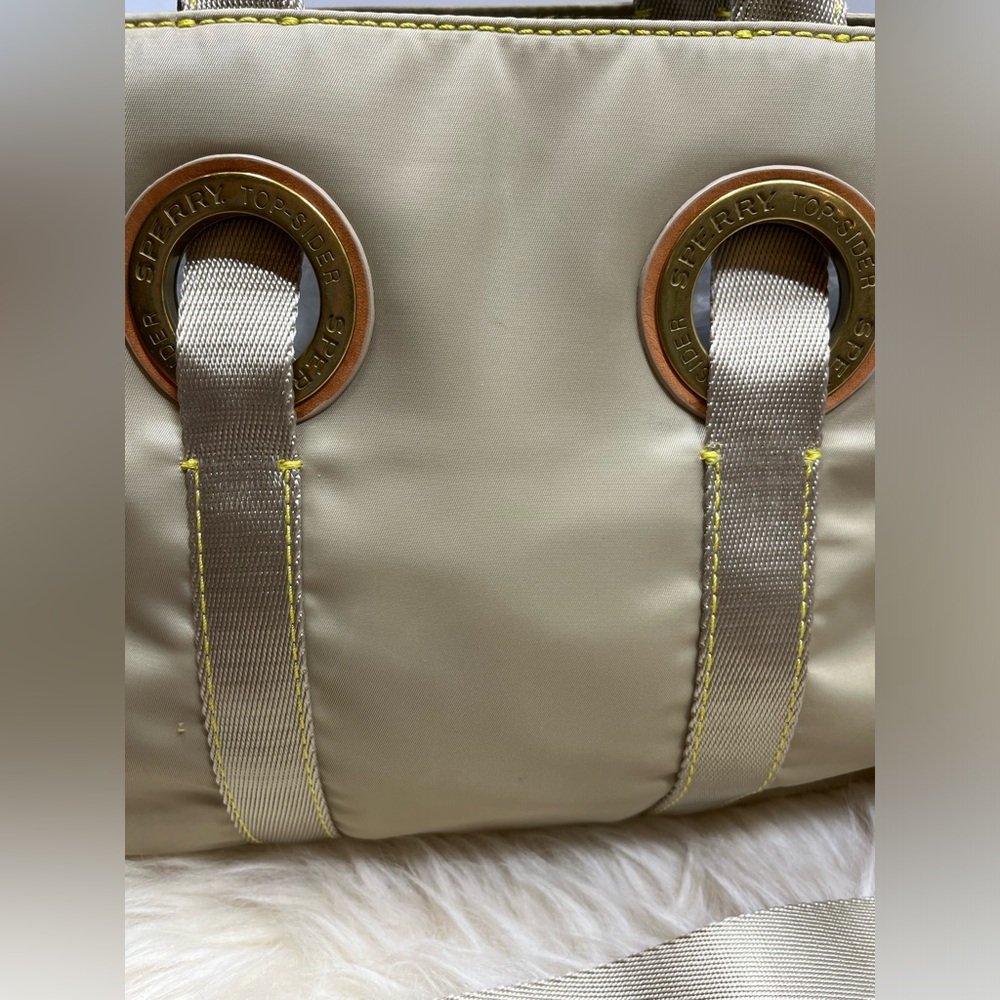 Sperry Top Sider Nylon Canvas Top Handle Tote Detachable Adjustable Wide Strap - Picture 5 of 14